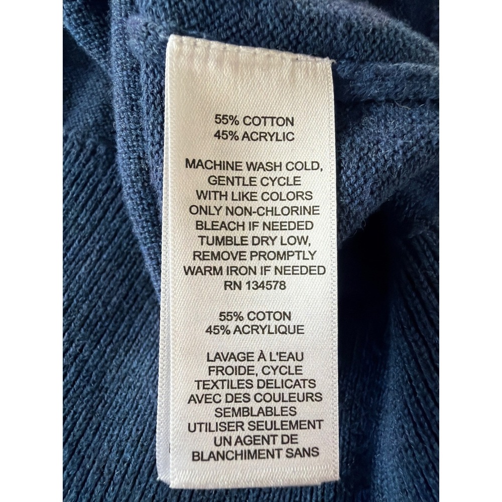 Vineyard Vines Logo Knit Crewneck Sweater Size Small, Blue - Picture 8 of 11